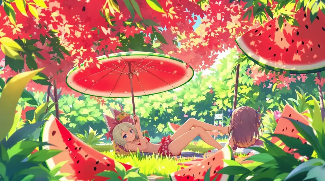 动漫风车夏日清凉追番首屏背景